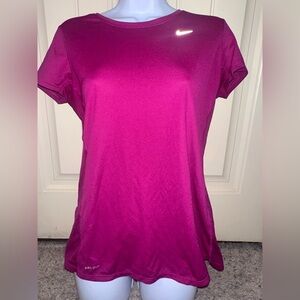 Nike Dri Fit Women's Fuchsia Short Sleeve Workout Tee